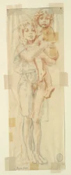 Study for a Woman Holding a Child, “Vintage Festival,” Mendelssohn Glee Club, New York, NY