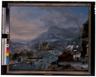 Winter: A Frozen Winter Landscape with Peasants