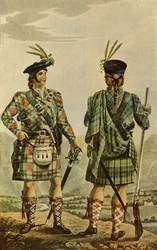 Highland Chiefs in the Stewart and Gordon Tartans