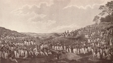 The Hon. Artillery Company Assembled for Ball Practice at Childs Hill, c1820-1870, 1909