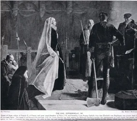 The End, Fotheringay, 1587, Illustration from 