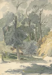Trees and Barns in Ashstead Park, Surrey