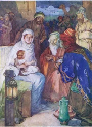 The wise men of the East, from The Bible Picture Book published by Thomas Nelson, c.1950