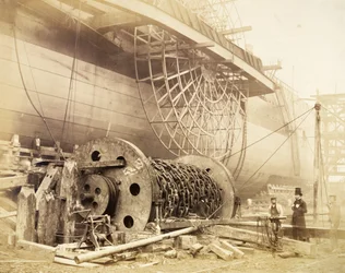 Isambard Kingdom Brunel (1806-59) beside the 