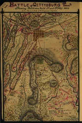 Battle of Gettysburg, Pennsylvania: Showing Positions Held 1st and 3rd July 1863