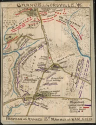 Chancellorsville, Va. Position of Armies 3rd May 1863 at 8 a.m. to 5:30 p.m.