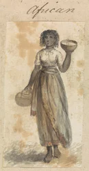 African Woman with Baskets