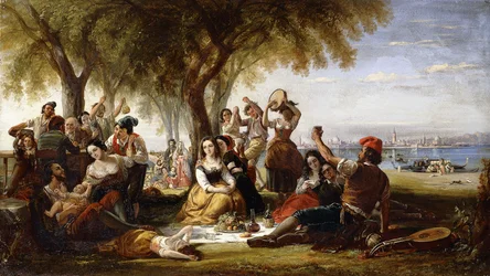 A Fiesta Scene on the Lido, Near Venice