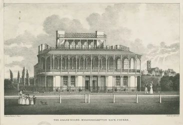 Wolverhampton - Grand Stand at Race Course: Lithograph, Mid 19th Century