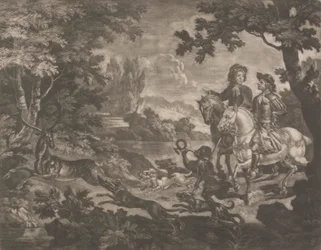 Huntsmen Chasing a Stag
