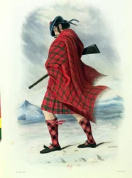 Scotsman in Highland Dress, engraved by W. Kinnebrock