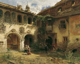 Courtyard of the Fürstenburg in Burgeis
