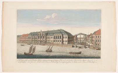 View of the Winter Palace and the Canal Between the Rivers Mojka and Neva in Saint Petersburg