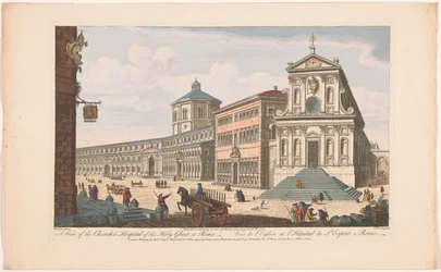 A View of the Church & Hospital of the Holy Ghost at Rome