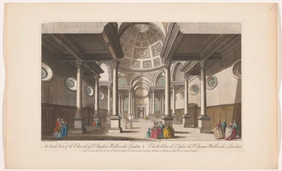 View of the Interior of St. Stephen Walbrook Church in London