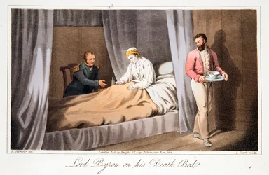 Lord Byron on His Death Bed