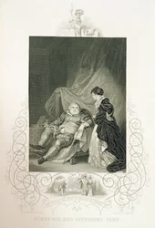 Henry VIII and Catherine Parr, in the play Henry VIII or 