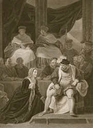 Trial of the Marriage of Henry VIII, Engraved by T. Holloway, Illustration from David Hume