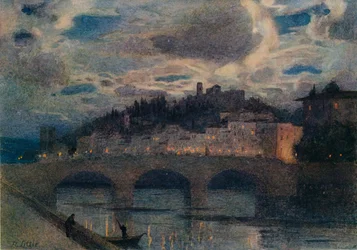 Moonlight on the Arno, Florence, c1907