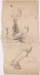 Seated Young Man in Dalarna Costume