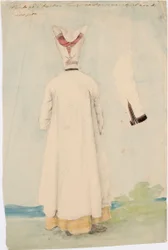 Woman Standing in National Costume