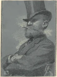 Man in Top Hat, Smoking a Cigar