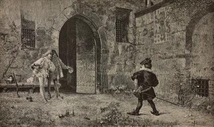 Along Came Gambastorta, Engraving from a Painting by Roberto Fontana, from L