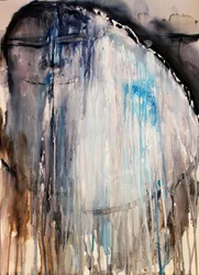 Abstract Blue Gray Flow