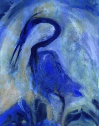 Abstract Blue Heron