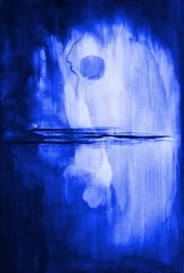 Abstract Blue Moonlight