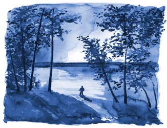 Blue Forest Lake Solitude