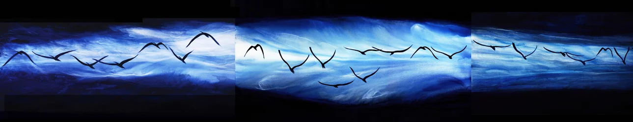 Flock Across Ethereal Sky