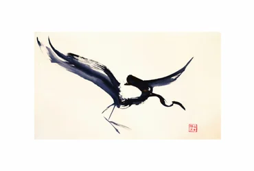 Flying Ink Crane