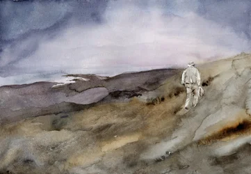 Man Walking Uphill