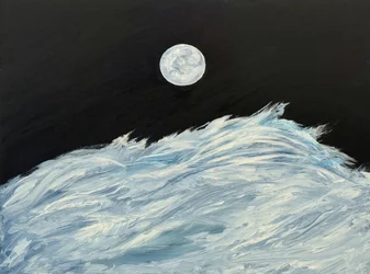 Moonlit Ocean Waves
