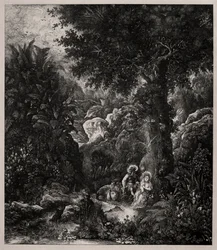 Rest on the Flight into Egypt with a Saddled Donkey, 1871
