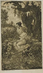 Two Women Bathing at Water