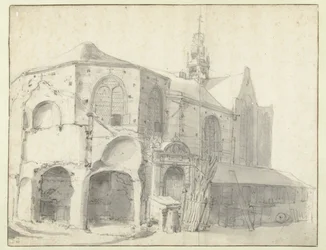 View of the Jeruzalemkapel and the Sint Olofskapel, Amsterdam