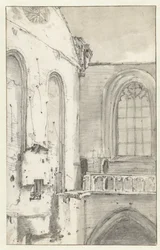 View of the Transept of the Nieuwe Kerk, Amsterdam, after the Fire of 1645