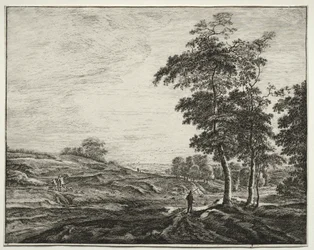 Six Views in the Wood of the Hague: Plate 3, Peasant Seen from the Back