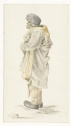 Standing Man in a Fur-Lined Coat
