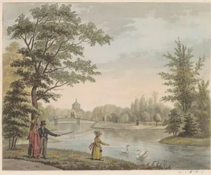 Garden at Huis ten Bosch, ca. 1825