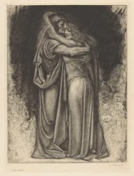 Tristan and Isolde Embracing