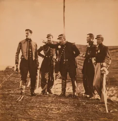 French General Pierre Bosquet giving orders to his Staff, Crimean War, Crimea, Ukraine