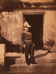 French Marechal Pelissier, Full-Length Portrait in Uniform and Hat, Standing in front of Building, Crimean War, Crimea, Ukraine