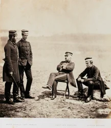 Major-General Henry William Barnard and Staff, from an Album of 52 Photographs Associated with the Crimean War, 1855