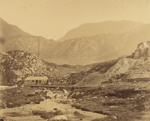 [View of mountains at the foot of Lake Ogwen]