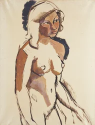 The Italian Girl, three quarter length, Looking to the Right