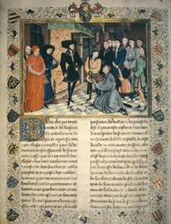Jean Wauquelin Presents the Translation of the Chronicles of Hainaut to Philip III of Burgundy