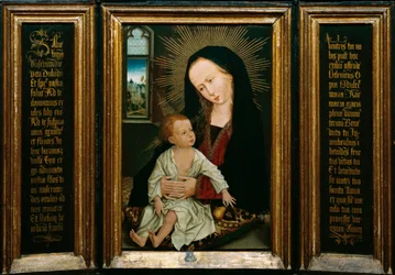 Salve Regina, Representation of the Virgin and Child Holding a Pear